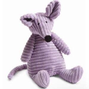 Jellycat London Mouse Rat Cordy Roy Corduroy Purple Plush Rare 16" Retired